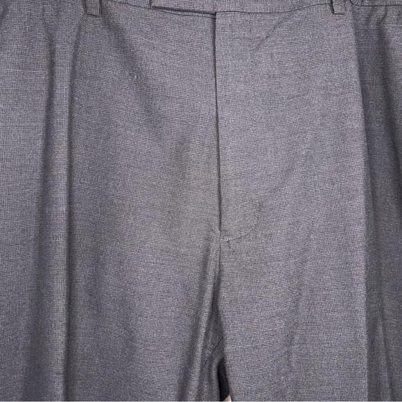 Size 40x29.5 Haggar Dark Grey Houndstooth Dress Pants Trousers Classic Academia - Picture 4 of 12